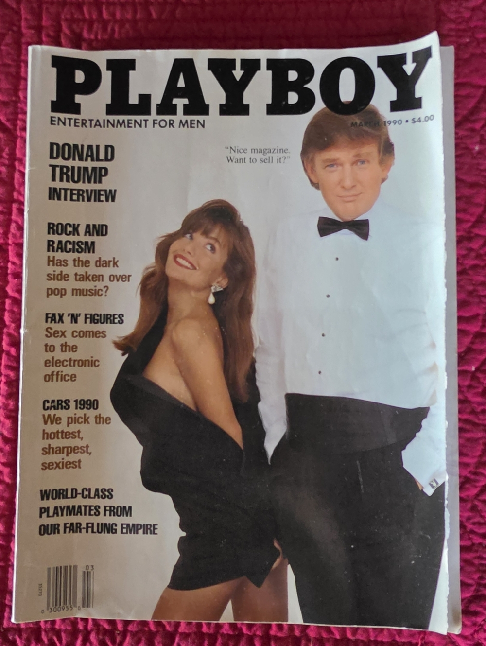 Playboy Magazine March 1990 Cover Donald Trump Celebrity Collectible Vintage EUC